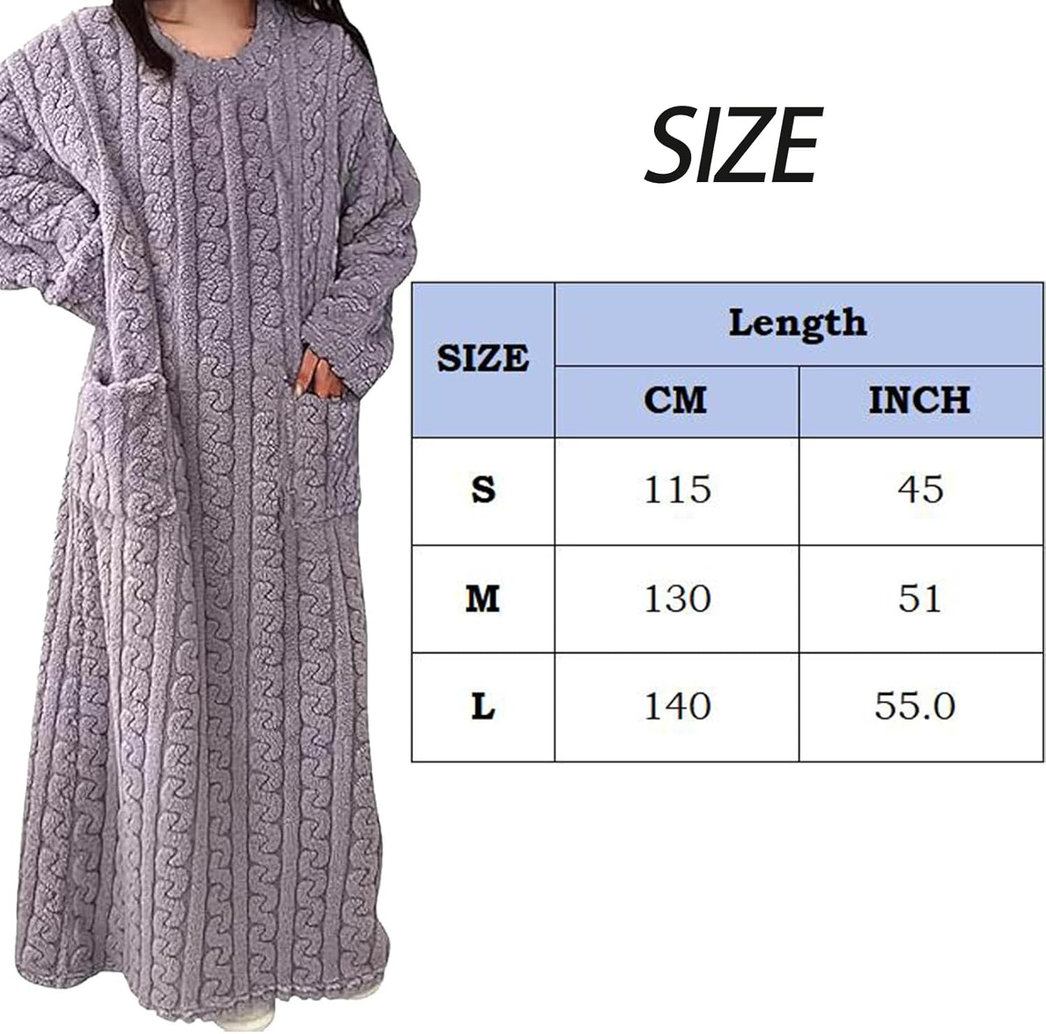 Women'S Winter Nightgown - Ultra Soft Coral Fleece & Velvet Loungewear, Extra Long Cozy Sleep Dress for Cold Nights image number 6