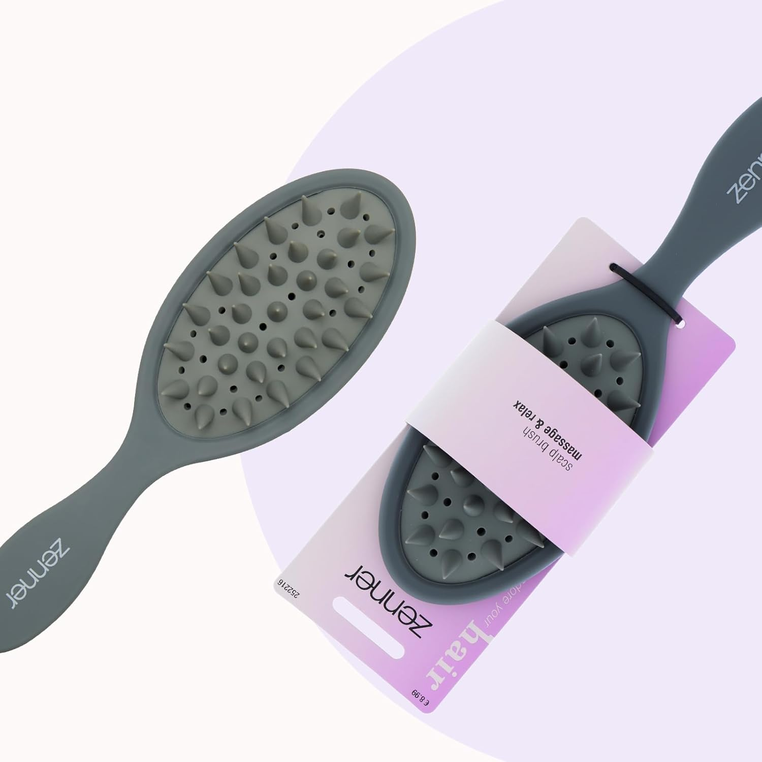 Zenner Curling Brush - Hair Brush for Gentle Detangling & Effective Head Massage - for Wavy & Curly Hair image number 4