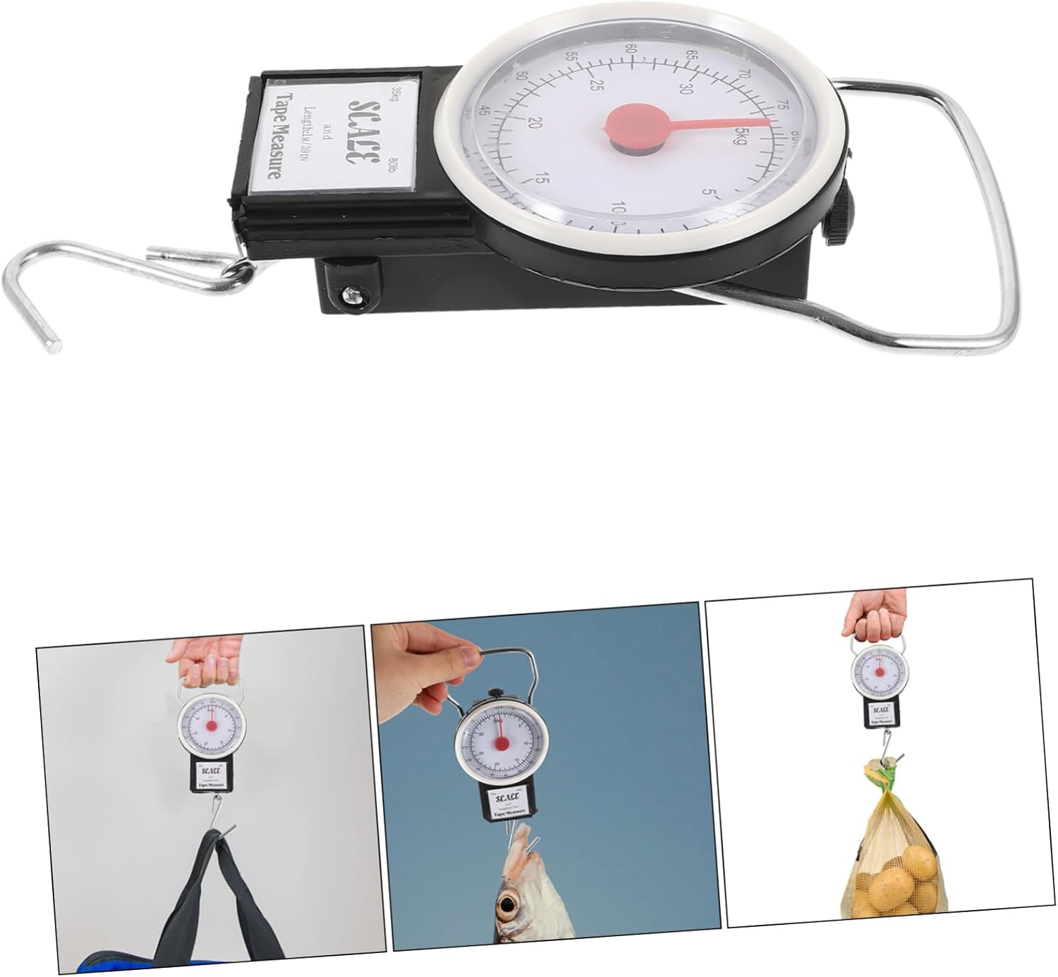 GETAJGHSD Portable Handheld Luggage Scale Capacity Spring Scale for Travel Accurate Weight Measurement for Luggage and Fishing Gear Compact and Easy to Use Accessory