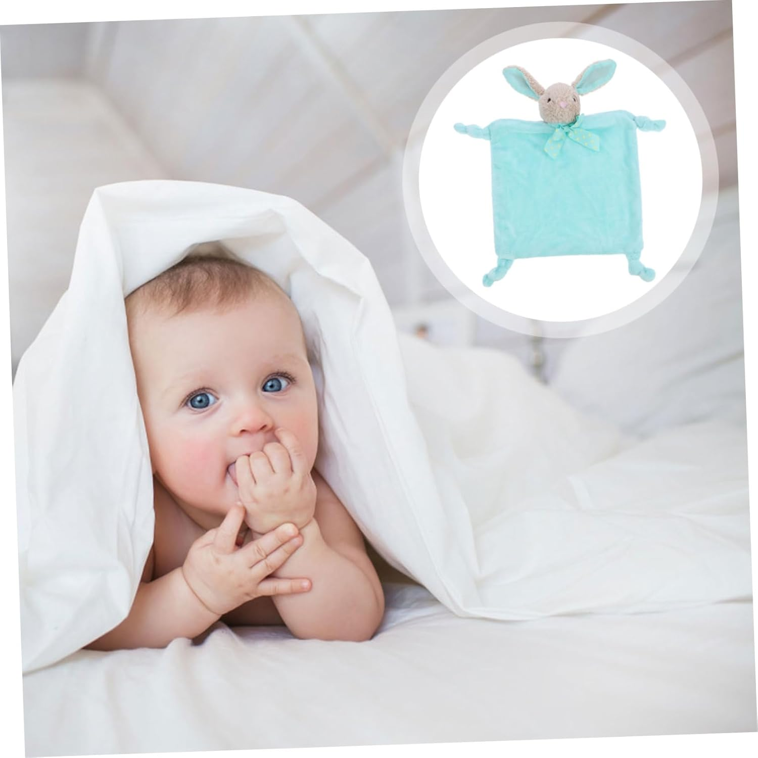 Toyvian 1Pc Plush Towel for Boy Girl Soft Comfort Blanket for Newborns Safe for Biting Playing Shower Rabbit image number 4