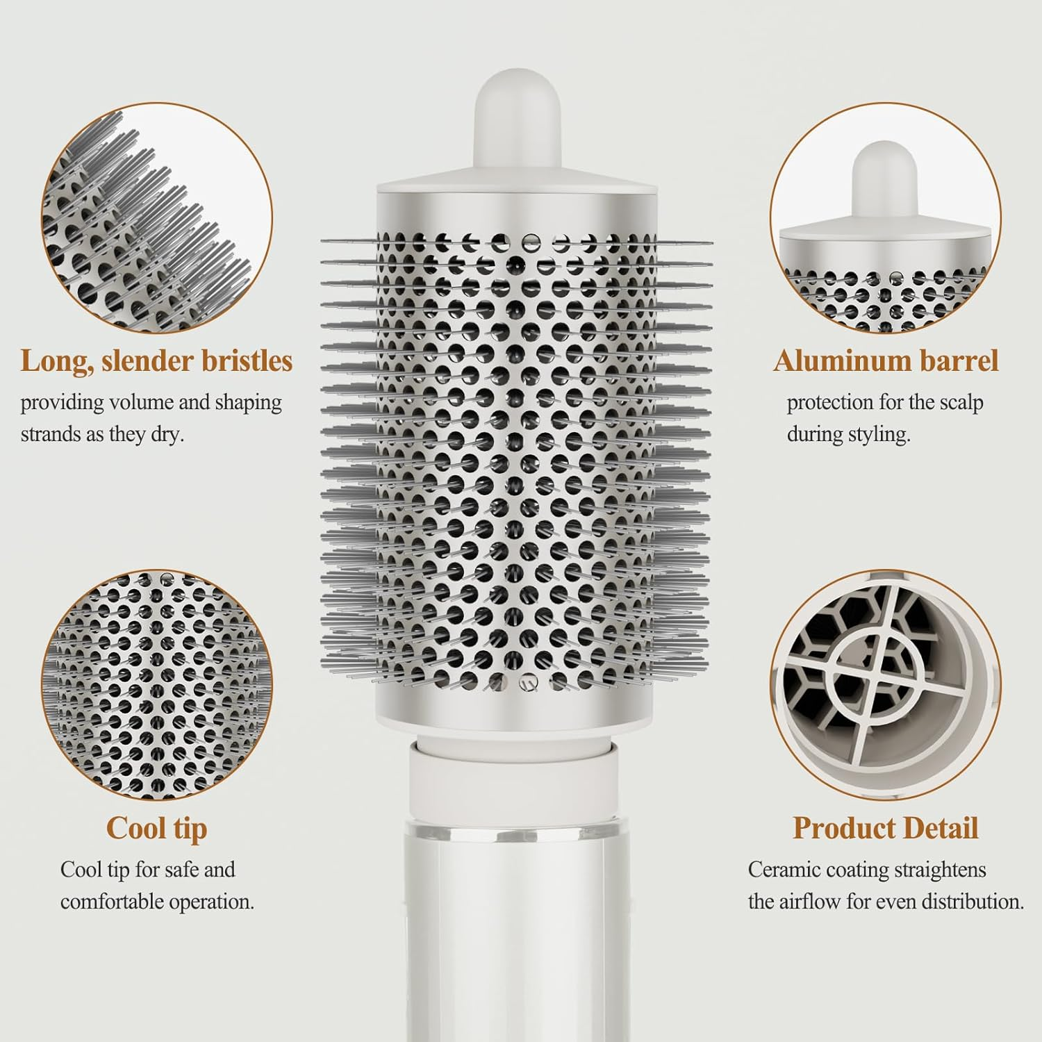 ZEPHBLOW Large round Volumizing Brush for Shark Flex Style HD430/435/440, Large round Brush Attachment Compatible with Shark Flexstyle Air Styling & Drying System, Ideal for Volumizing Styling image number 3