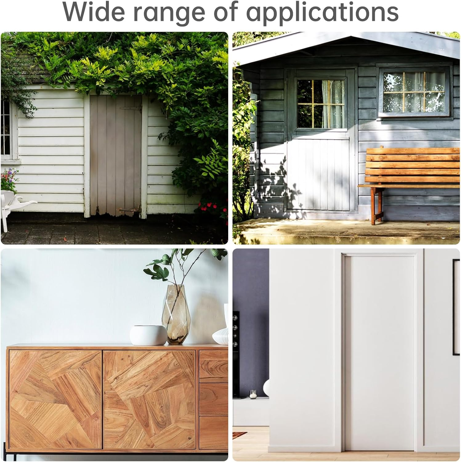 HOJLKLD Combination Lock, 4 Digit Zinc Alloy Slide Bolt Lock, Keyless Door Security Lock for Shed, Gate, Fences (Silver) image number 1