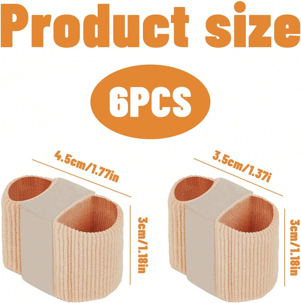 Toe Separators, 6Pcs Bunion Corrector for Men and Women, Toe Spacers with 2 Loops, Bunion Corrector Relief, Big Toe Straightener for Overlapping Toe, Breathable Toe Spreader (S and L) image number 2