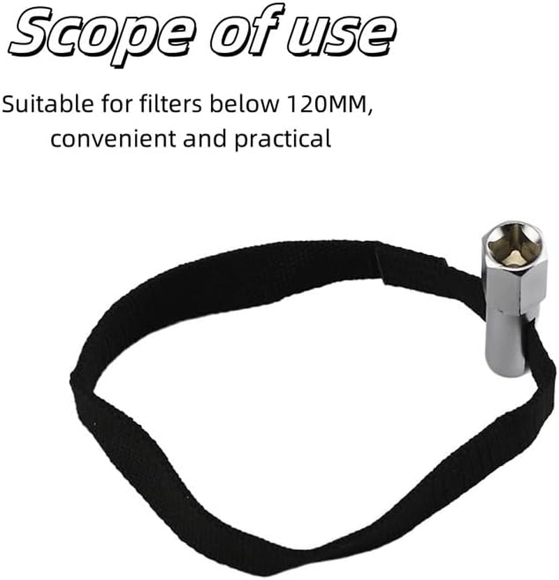 XINYUICEAN Oil Filter Strap Wrench Heavy Duty Strap Filter Removal Wrench for Industrial and Car Maintenance image number 6