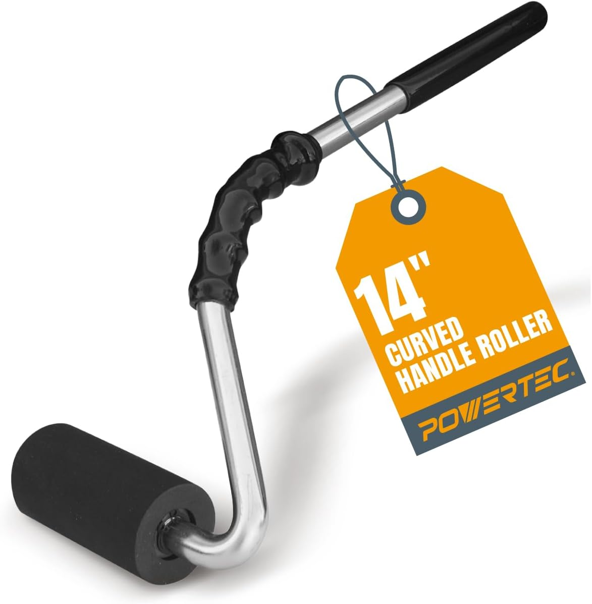 POWERTEC Long Handle J-Roller 12" Diameter 3" Wide Laminate Veneer Rubber Roller for Edge Banding, Wall Cladding, 1 Piece (71010) image number 6