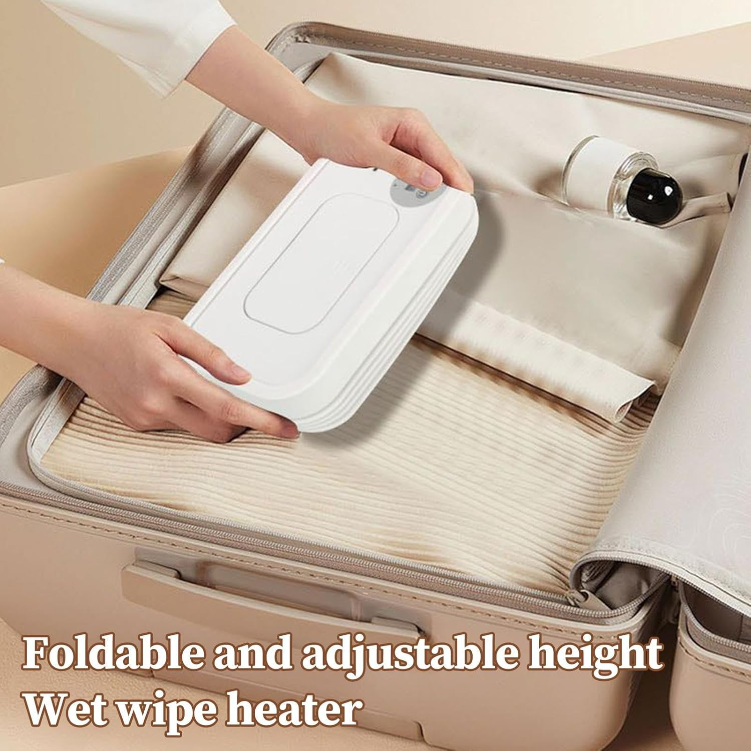 Baby Wipe Warmer - Foldable Wipe Warmer Dispenser for Home,Usb Charging Baby Product for Business Trips Camping Car Traveling