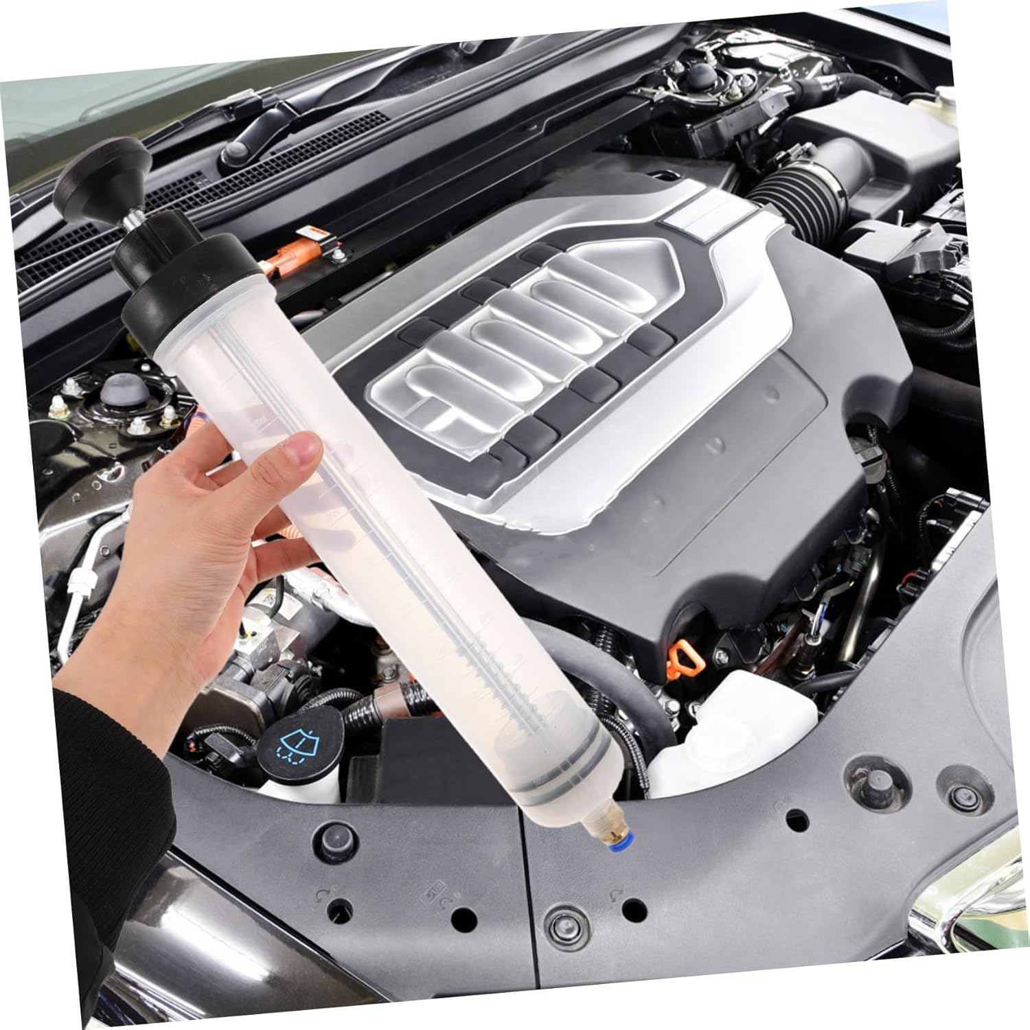 WEKADRIN 1Set Automotive Fluid Extractor Pump Manual Tool Versatile Oil Transfer Pump Fit for Various Vehicles image number 1