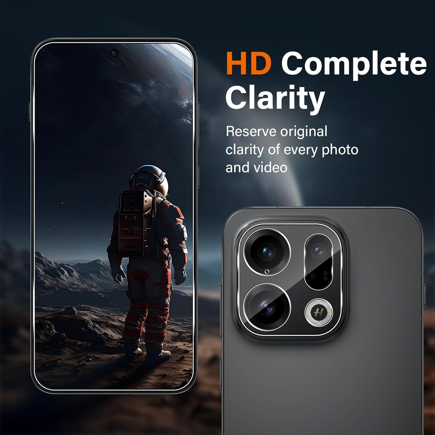 Aerku Screen Protector for Oppo Find X9 5G for Tempered Glass, 2 Pieces Protective Glass and 2 Pieces Camera Protection, 9H Hardness 0.33 Mm Ultra Clear Film, Anti-Scratch, Anti-Bubble Screen image number 6