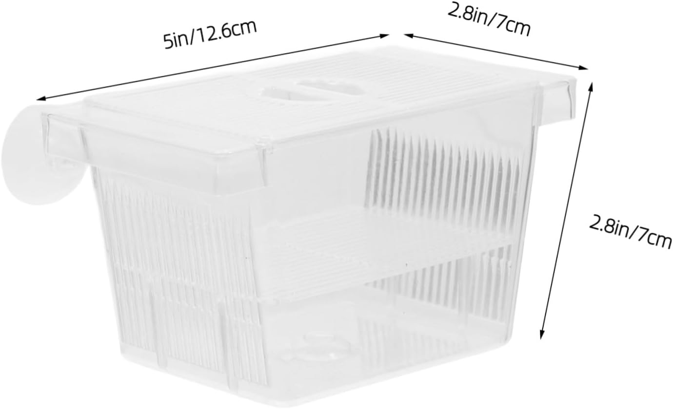ANDRESLAD Aquarium Fish Breeding Box Separator Dual-Layer Self-Floating Fish Fry Incubator Plastic Nursery Container image number 4