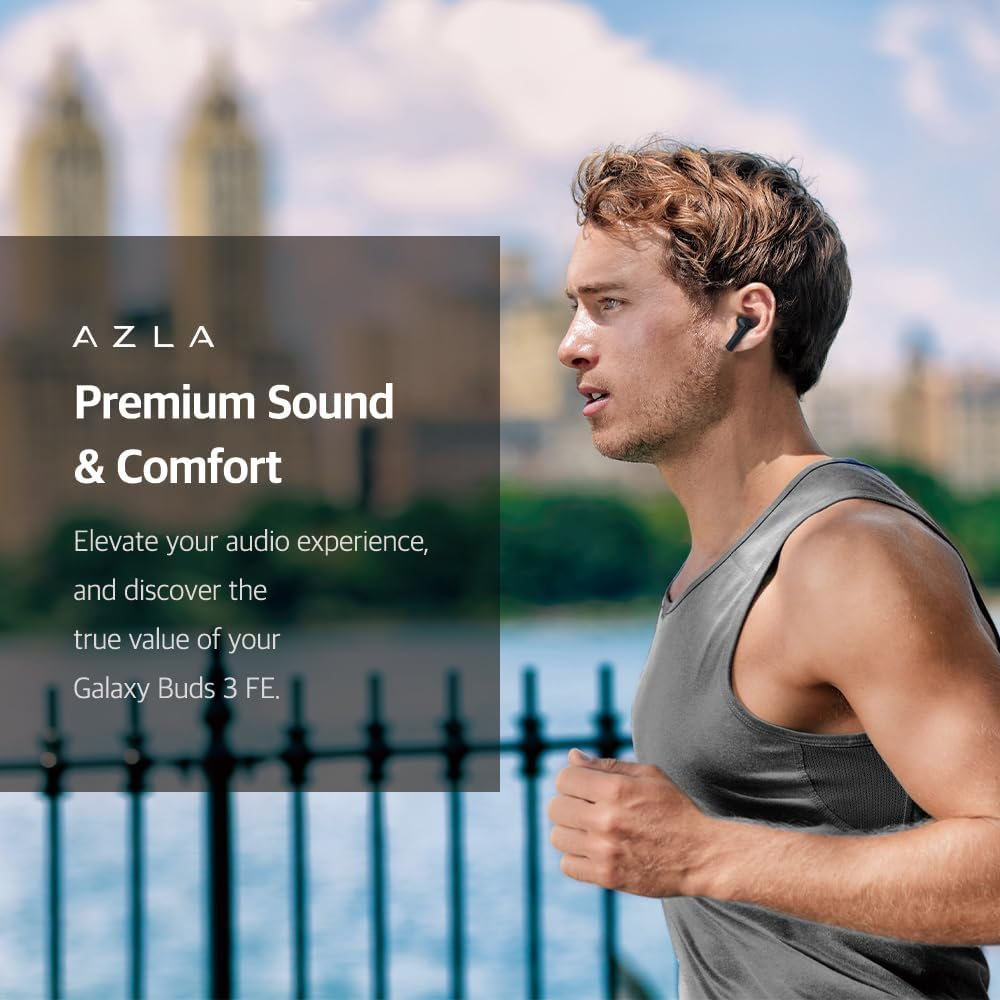 AZLA MAX for Galaxy Buds 3 FE - SMAPP Approved Medical Silicone Earbuds with Secure Fit Replacement Earbuds for Comfort and Noise Isolation (White, MS/M/L) image number 5