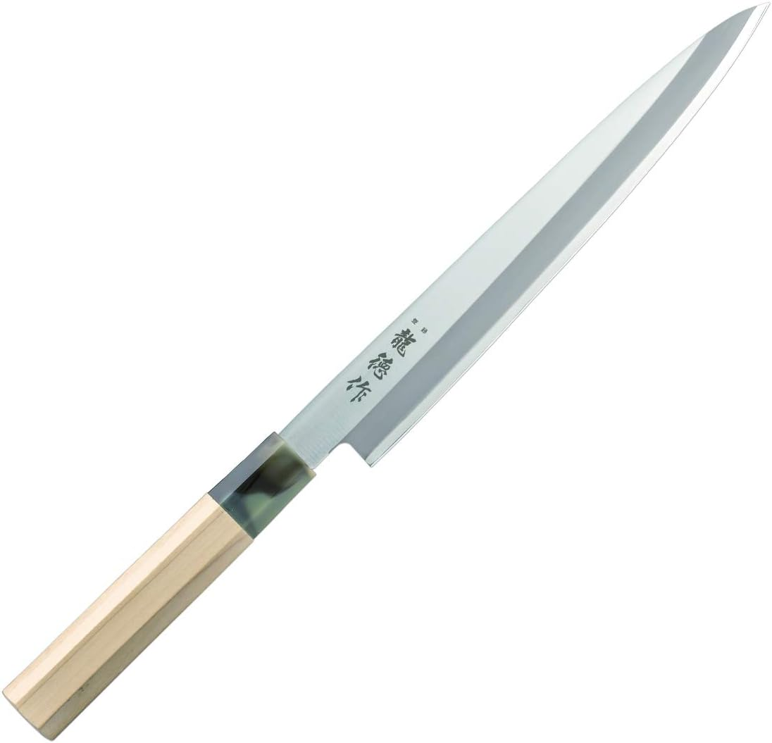 Fuji Cutlery FC-575 Yanagi Blade, 8.3 Inches (210 Mm), Stainless Steel Cutlery, Single Edge, Kansai Style Sashimi Knife, Octagonal Handle, Fits in Your Hand, Katsura Is Safe, Safe, Unbreakable, New
