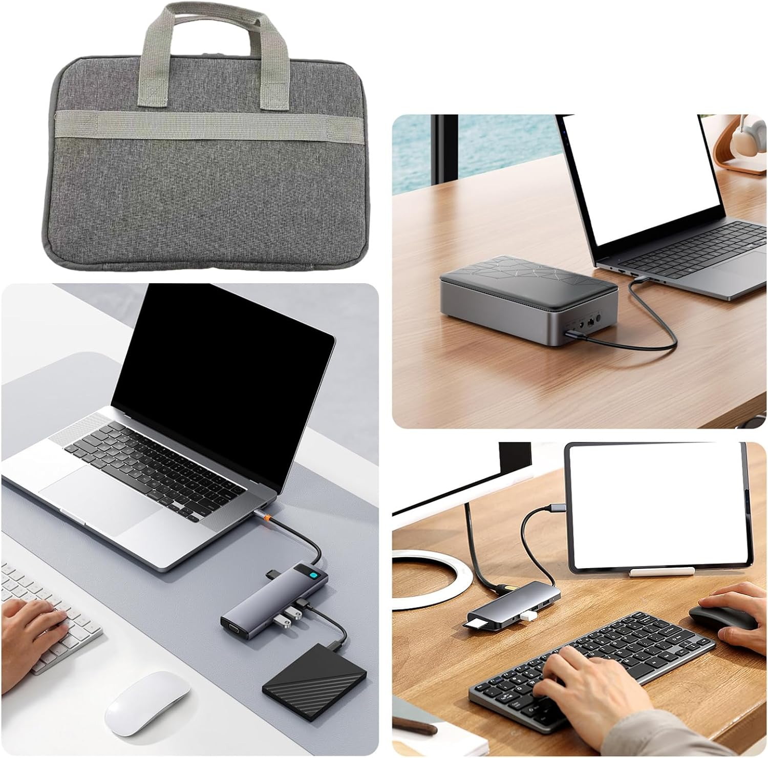 Computer Bag,Waterproof Work Bags - Travel Tote for Coffee Game Outdoor School Offices Daily Student College Business Urban Travel Airplane image number 2