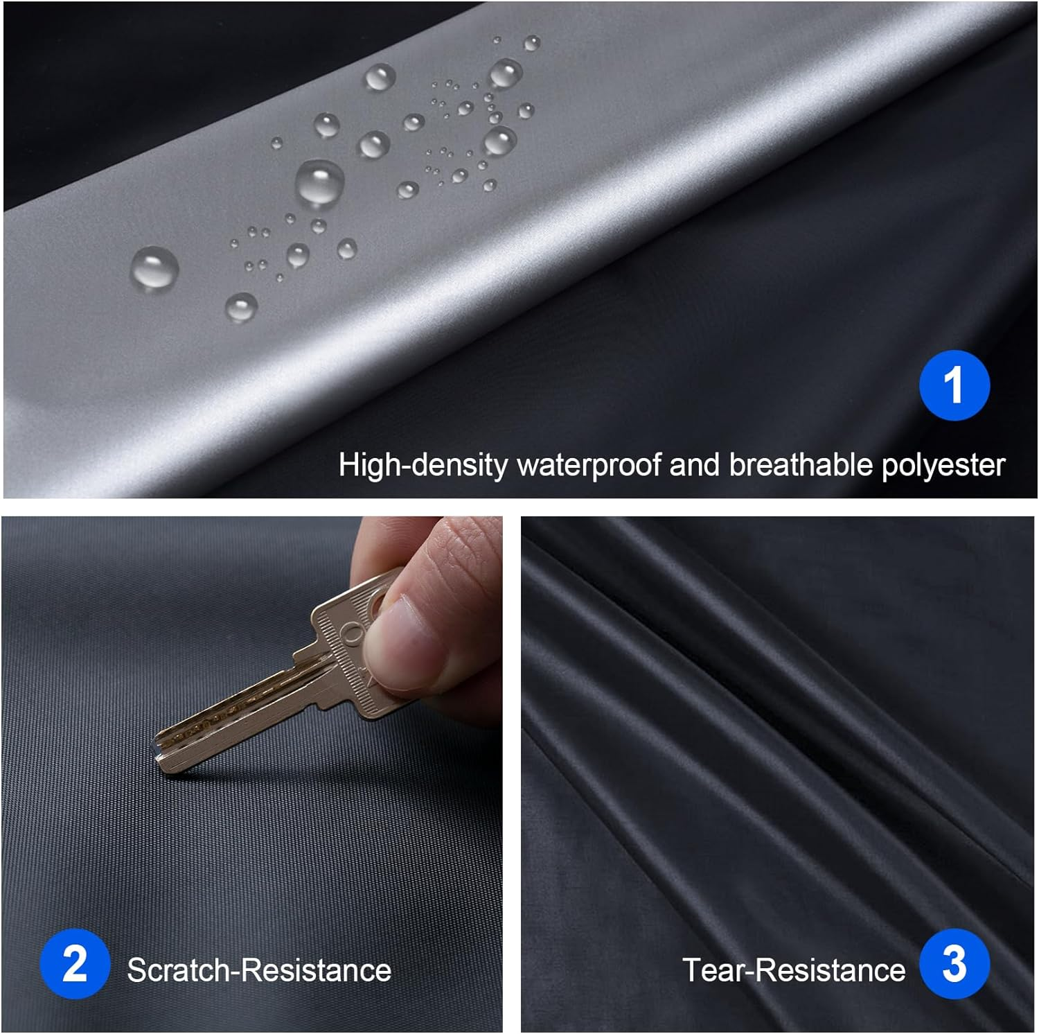 SUV Car Cover Waterproof Breathable, Outdoor Car Cover Rain Dust Sun UV Protection Universal Fit Qashqai,Volvo Xc40,Rangerover Evoque,Kia Sportage,Mini Countryman Etc. Fit Suv/4X4 (Up to 460Cm) image number 6