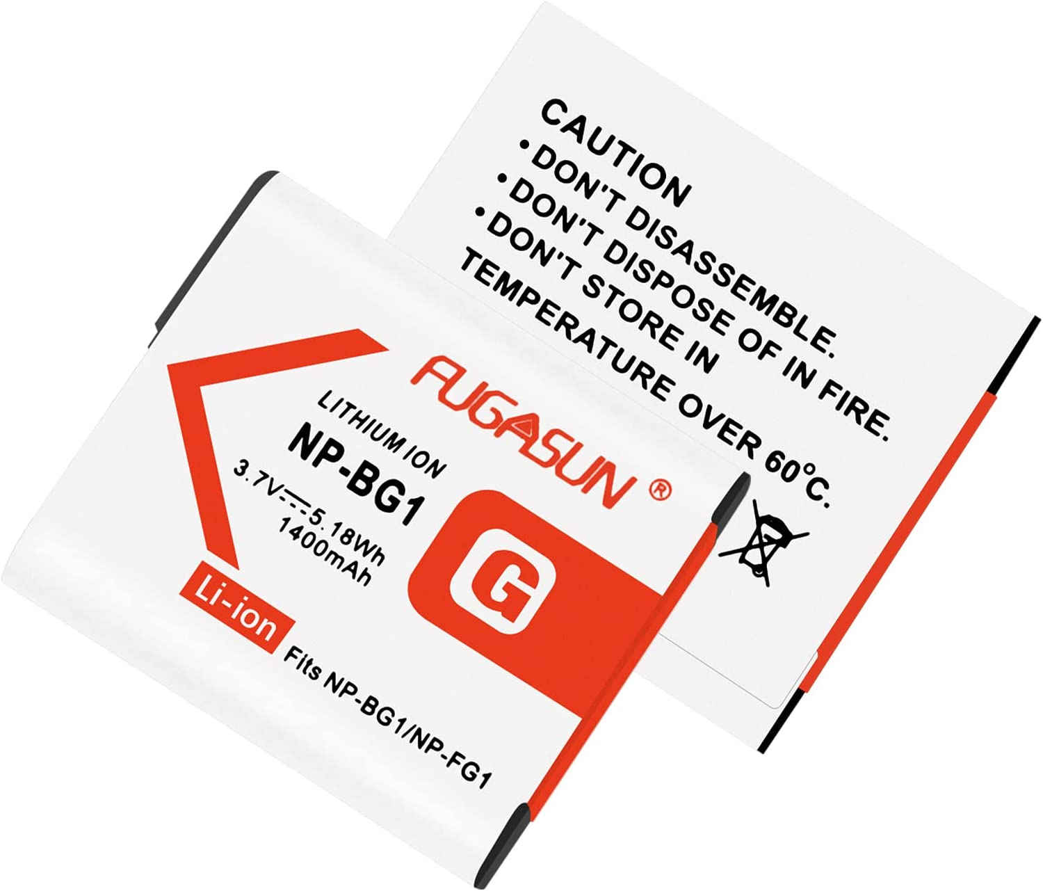 2 Pcs NP-BG1 NPBG1 NP-FG1 NPFG1 Battery with Charger for DSC-H10 H20 H50 H55 H70 H90 DSC-HX9V HX10V HX20V HX30V DSC-T20 T100 DSC-W90 W100 W120 W130 W150 W170 W200 W210 W215 W220 W230 W270 W290 W300 image number 2