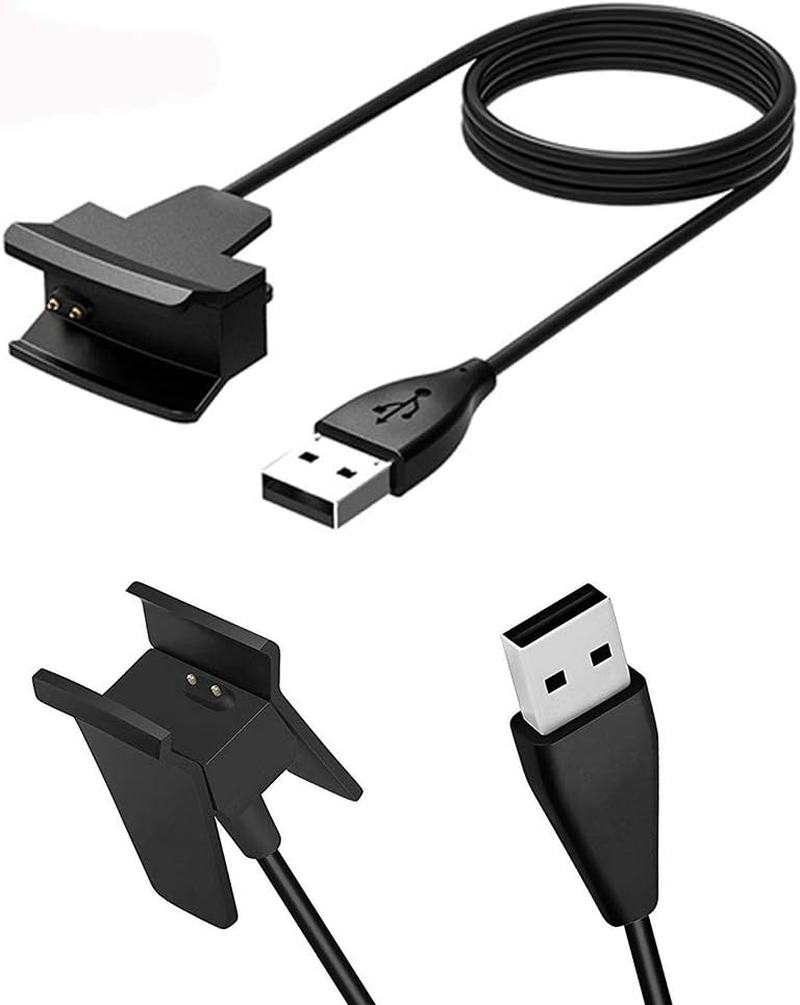 HEYUS [2 Pack] 100Cm for Fitbit Alta Charger Cable, USB Replacement Charging Cable Charger Cord for Fitbit Alta, Black(No Reset Button) image number 2