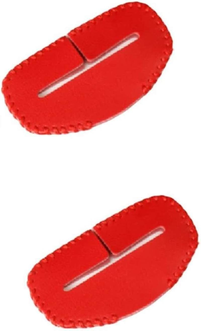 Universal Car Seat Belt Buckle Cover Leather Seatbelt Clip Protector Decoration Accessories for Most Vehicles (Red, 2PCS) image number 6