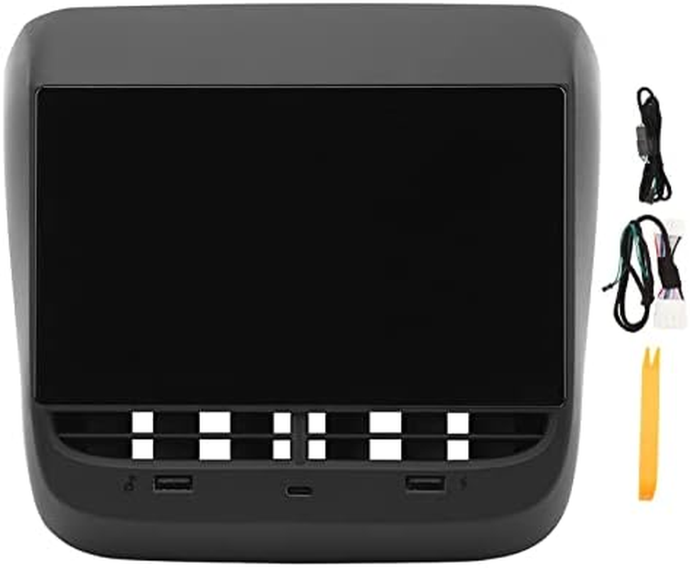 Rear Seat Display Screen, 7'' 1024X600 Touch Screen Android 12 Wifi Rear Passenger Display 32GB ROM Climate Media Control with Seat Heating and Adjustment for Tesla Y image number 3