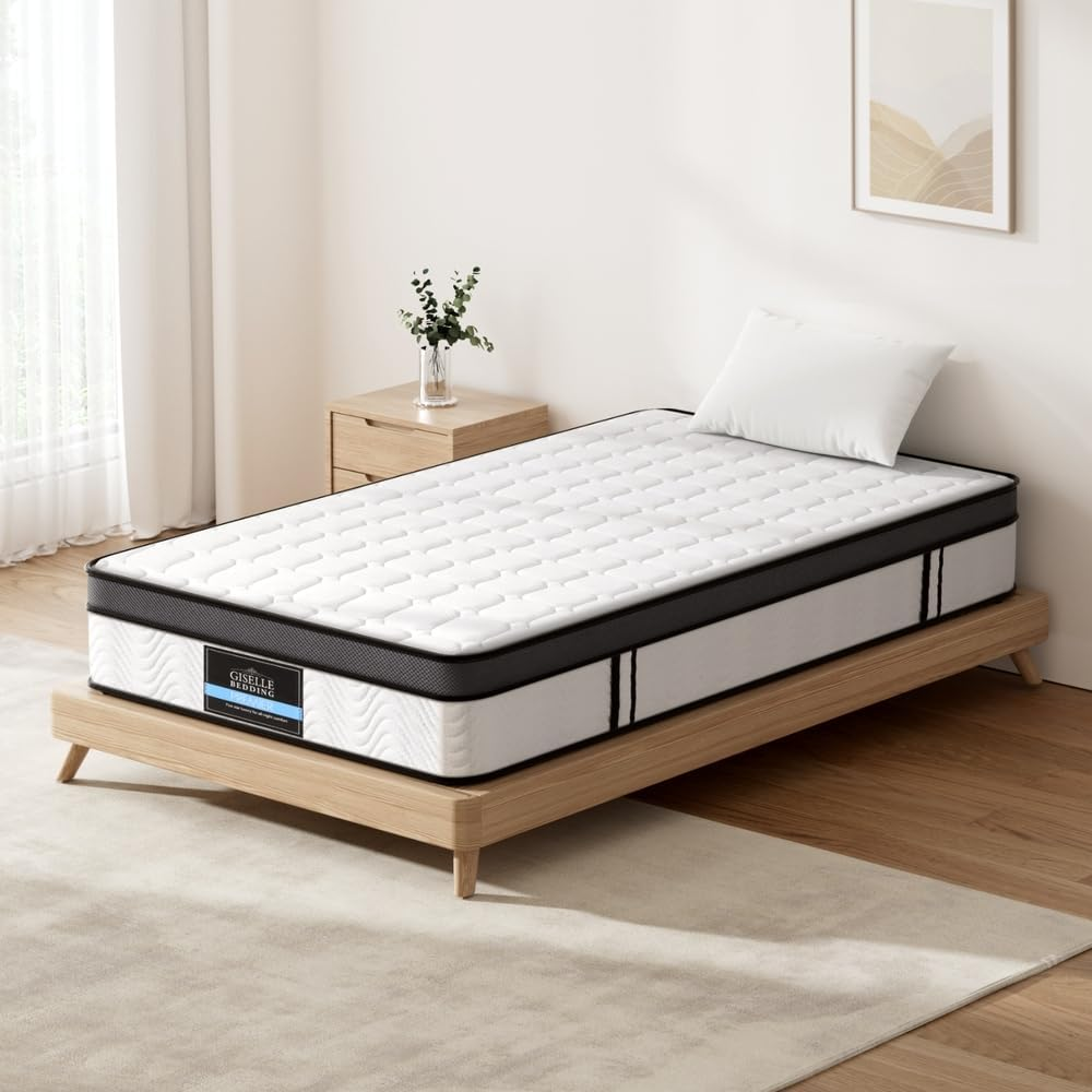 Giselle Mattress Spring Cool Gel Foam Euro Top Bed Medium Firm 25Cm King Single image number 5