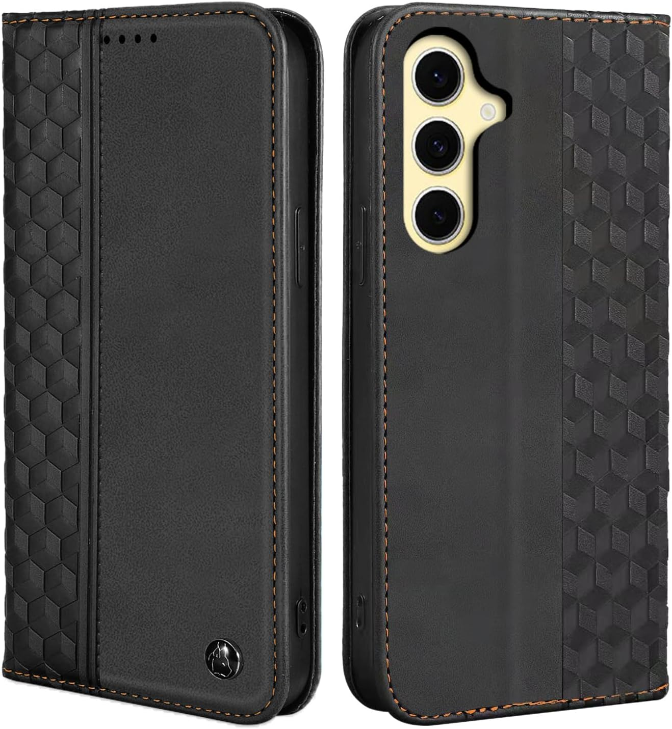 CXTCASE Case for Samsung Galaxy S25 FE, Shockproof PU Leather Flip Folio Cover with Card Slots, Magnetic Wallet Case for Samsung Galaxy S25 FE, Black