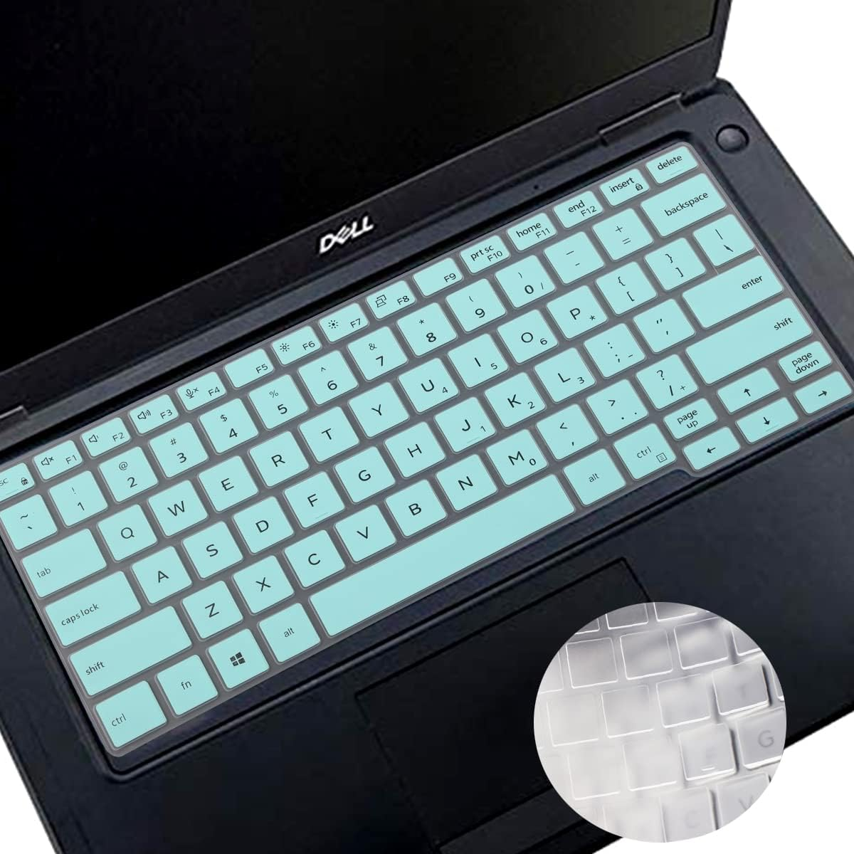 2PCS Keyboard Cover for Dell Latitude 5000 Series 5300 5310 13.3 Inch Laptop, Dell Latitude 7000 Series 7300 13.3" Laptop Keyboard Protective Skin -Pink+Clear