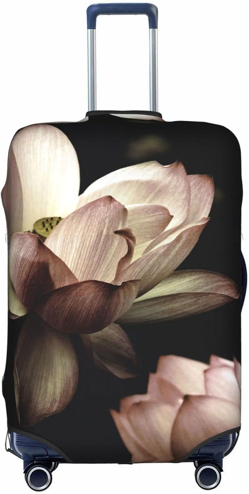 Lotus Flowers Pink Luggage Cover Washable Suitcase Protector Anti-Scratch Suitcase Cover Fits 18-32 Inch Luggage image number 6