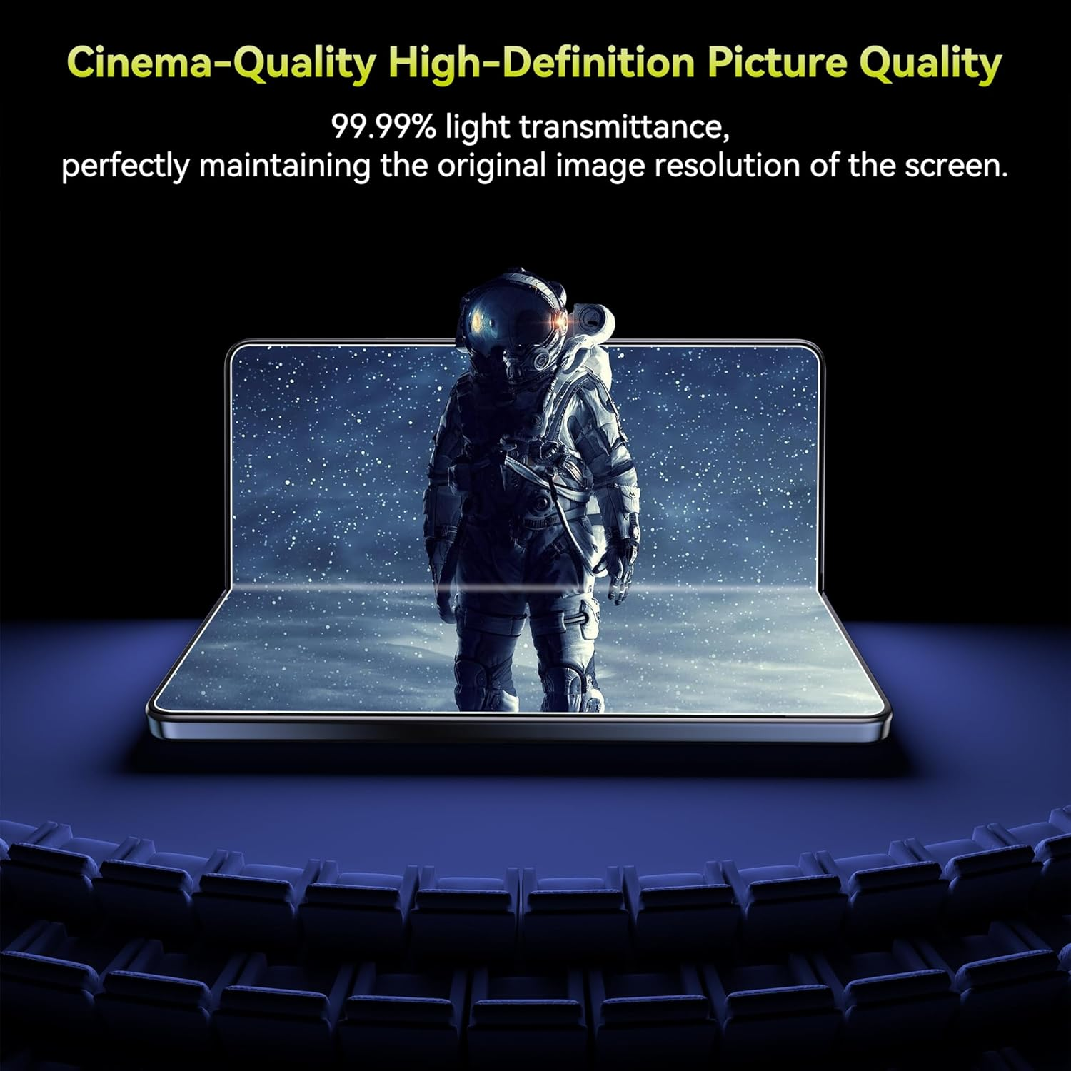 WSKEN for Samsung Galaxy Z Fold 5 / Z Fold 4 Screen Protector, [Easy to Install][Bubble Self-Extinction] inside Soft TPU Film+2 Pack Front Tempered Glass No Creases,No Bubbles image number 2