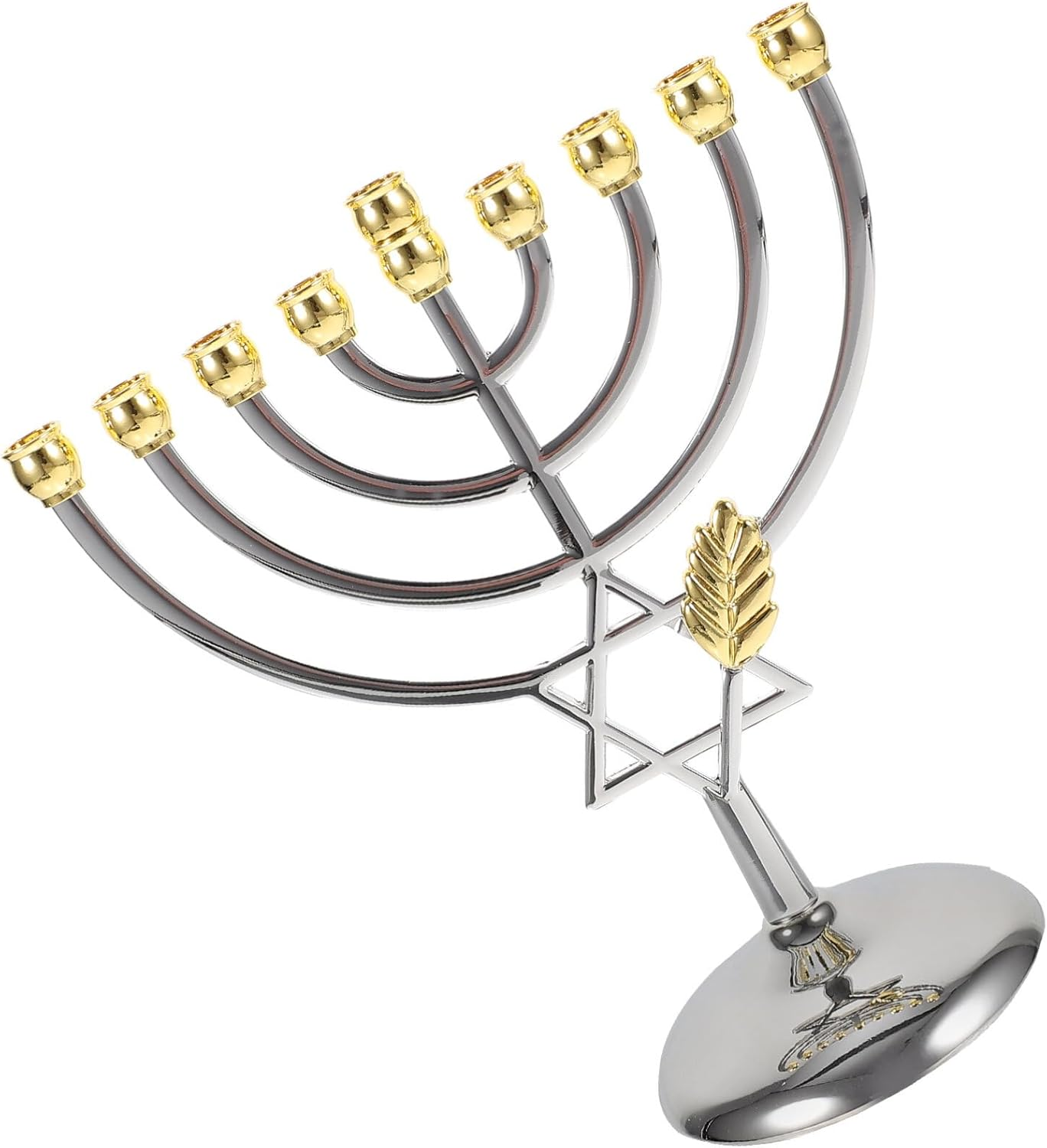 MAGICLULU 9 Branch Menorah Candle Holder,Jewish Candle Holder Candle Stand Candlestick 9 Arm Candlestick Holder Ceremony Candlelight for Chanukah