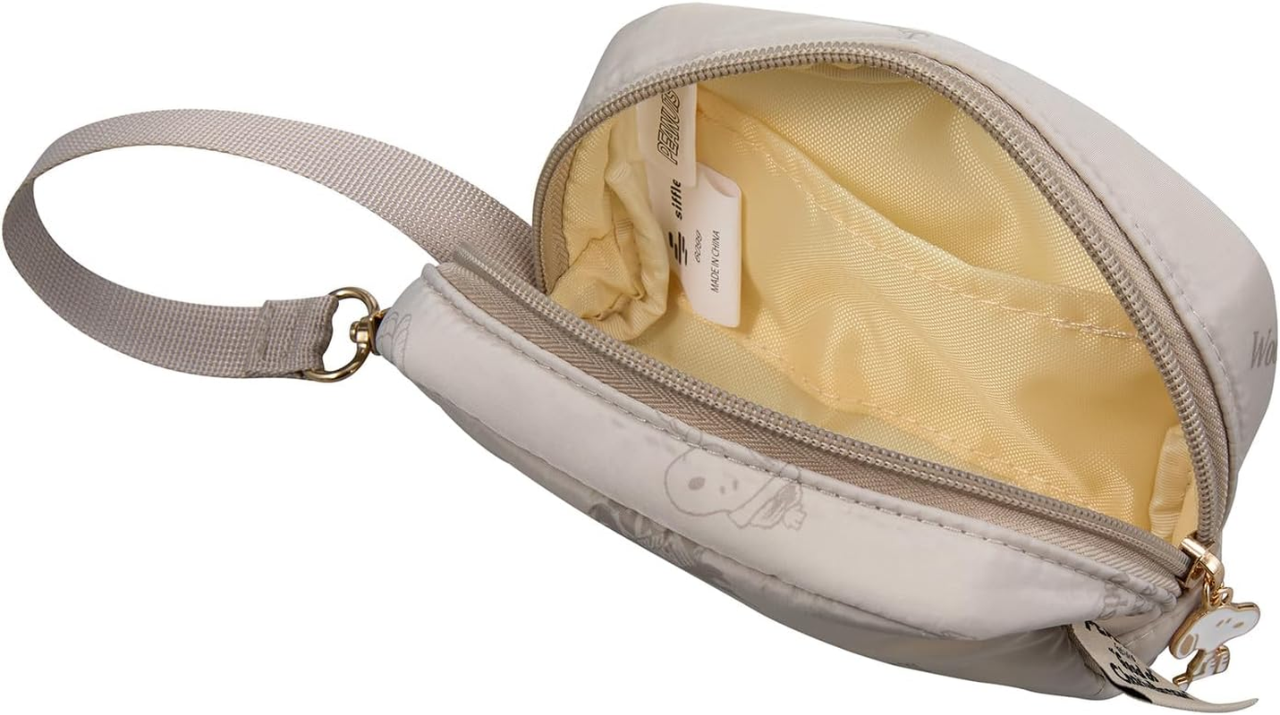 Shifree Peanuts Snoopy Pouch, Accessory Case, Cosmetic Pouch, Travel Pouch - Pn181. Ivory Down image number 6