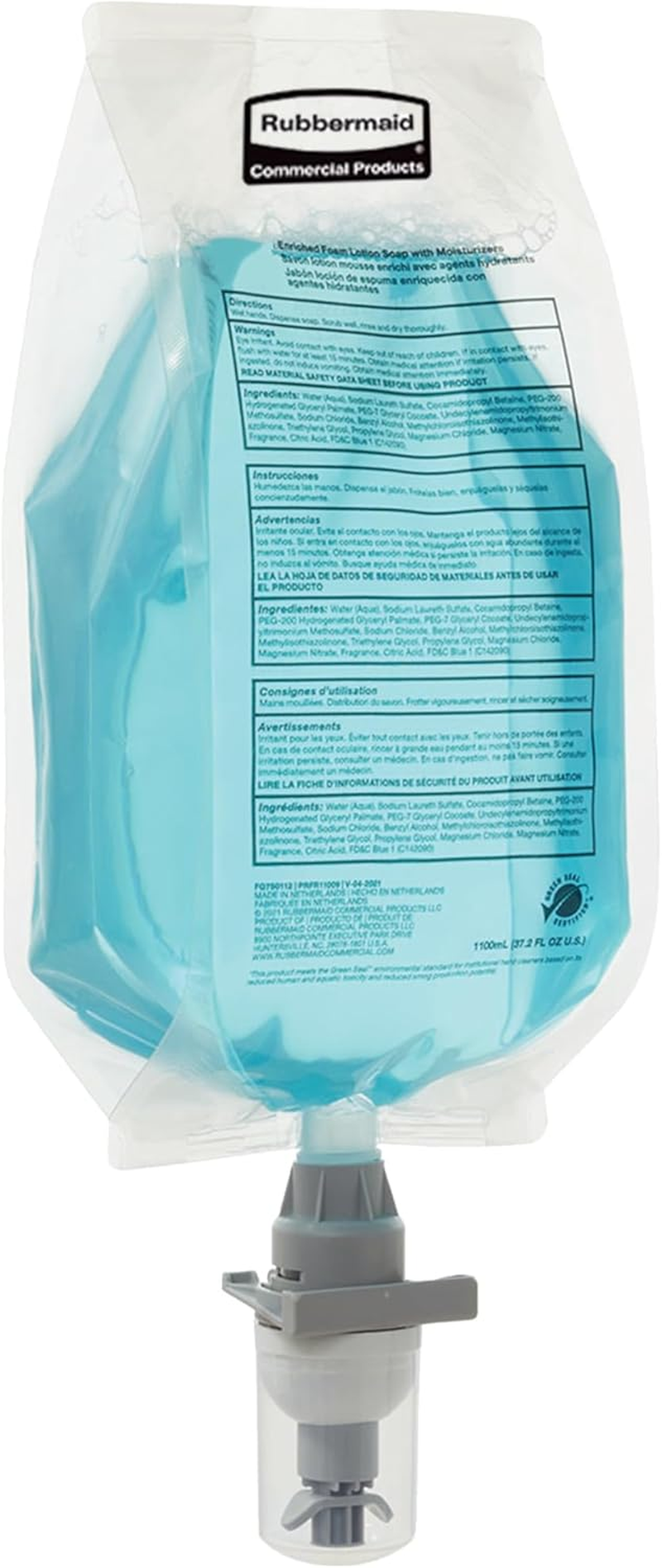 Rubbermaid Commercial FG750112 Enriched Foam Hand Soap with Moisturizer,37.2 Fl Oz image number 3