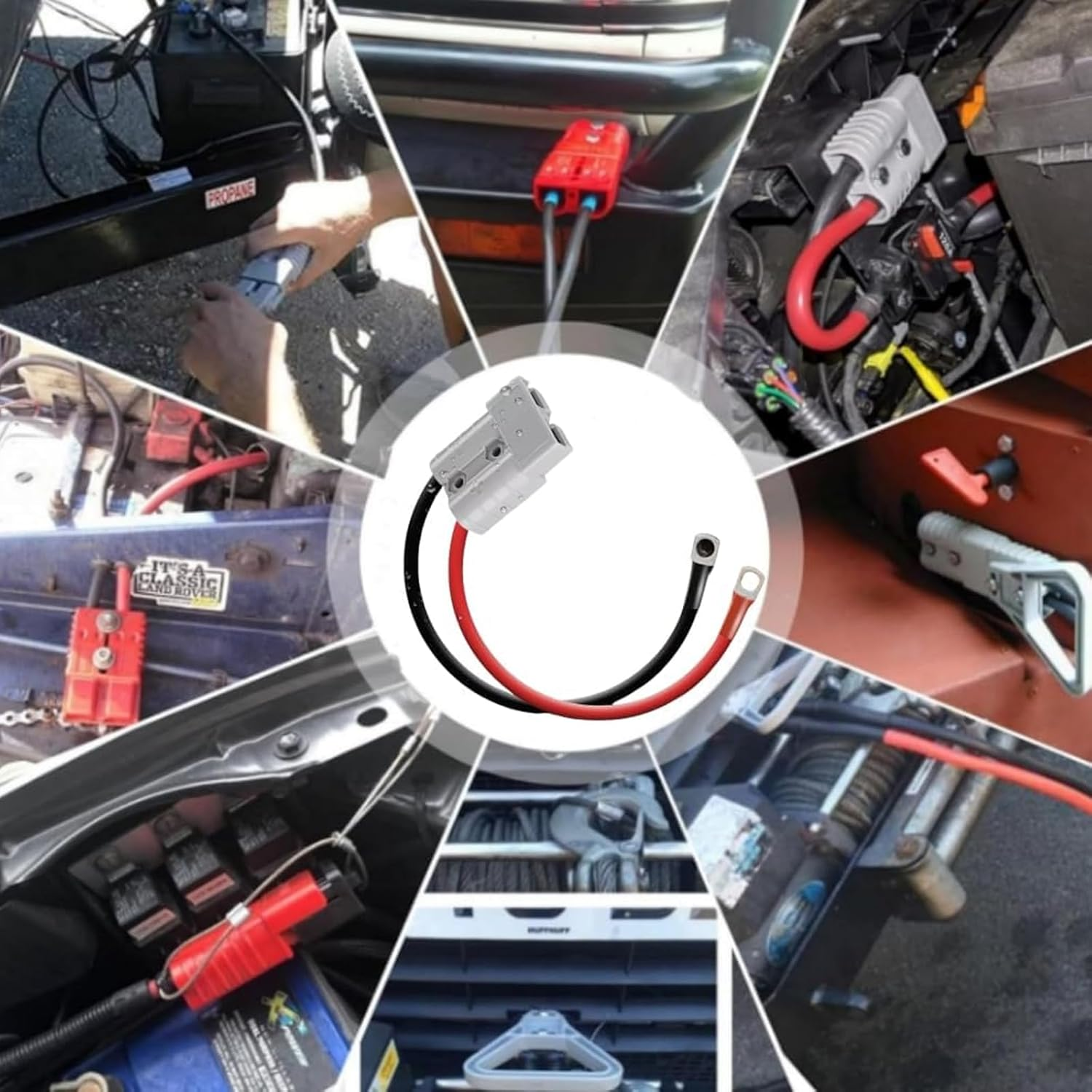 2Pcs Anderson Plug Connector ，Quick Connectors ，Anderson Plug Extension Cable,Lead 50Amp ，10 AWG 6Mm Automotive Cable for Car Battery,Automotive Accessories Battery Extension Cables(1Pcs) image number 3