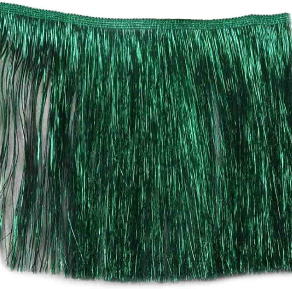 10 Yards 4 Inch Wide Metallic Fringe Trim DIY Latin Dance Dress Clothing Accessories Xmas Party Decor Shiny Tassel Lace (Rose Red) image number 5