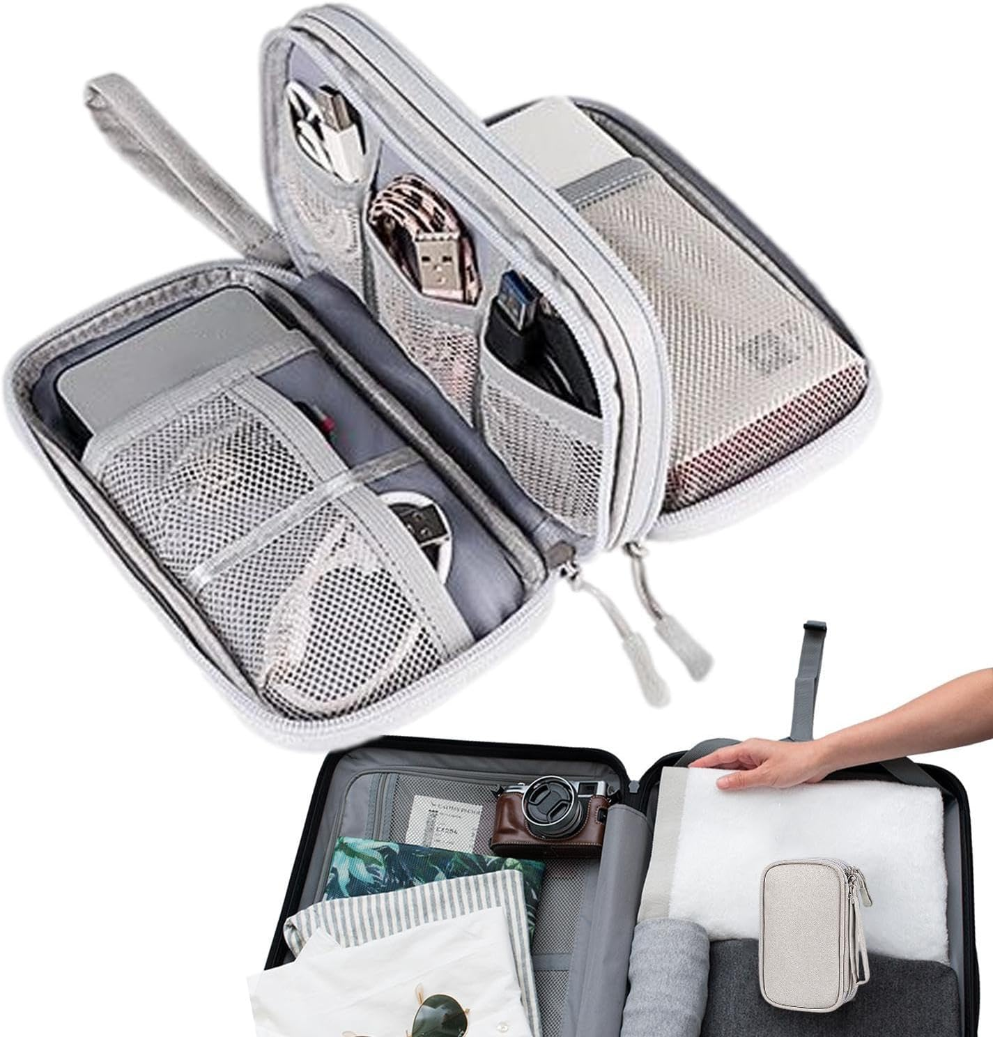 Electronic Organizer Travel Case | Travel Cord Organizer | Cord Storage Bag Travel Case, Travel Cable Organizer Pouch, Waterproof Electronic Accessories Carrying Bag Maijia