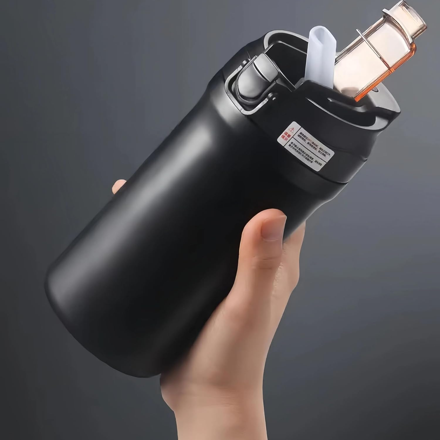 Nordquest Insulated Water Bottle with Straw, 20Oz Hot Water Bottle & Coffee Tumbler Travel Mug, Multi Purpose Metal Water Bottle for Coffee and Water image number 2