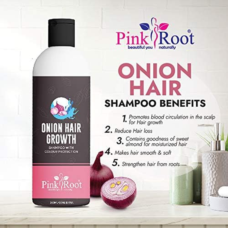 Pink Root Onion Hair Growth Shampoo (200+50)Ml image number 3