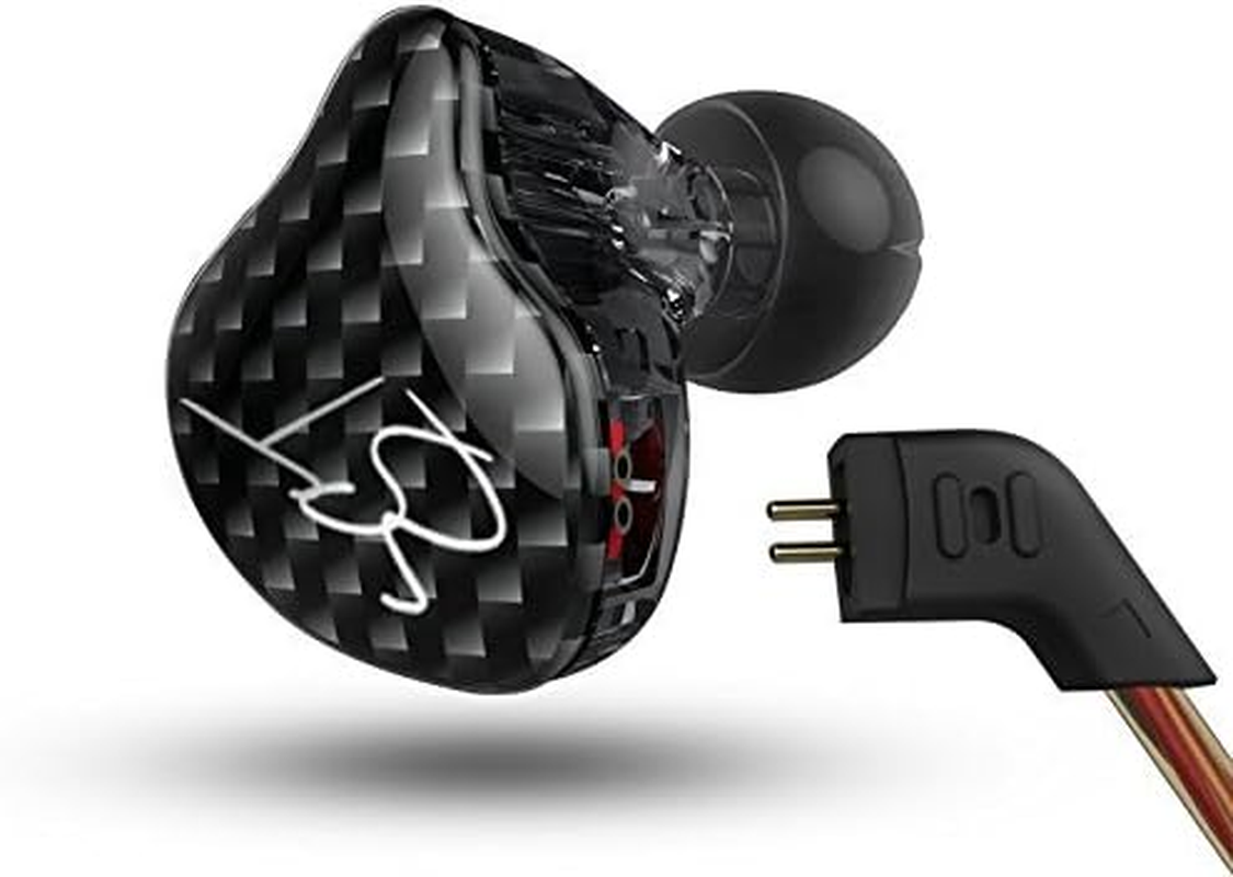 KZ ZST Earbuds Dynamic Hybrid Dual Driver in Ear Earphones (Without Mic, Black) image number 1