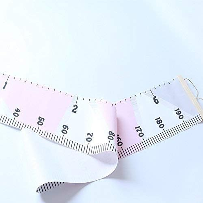Minomia Kids Growth Chart, Wood Frame Fabric Canvas Height Measurement Ruler from Baby to Adult for Child'S Room Decoration 7.9 X 79In (7.9 X 79In, Pink & Grey) image number 6