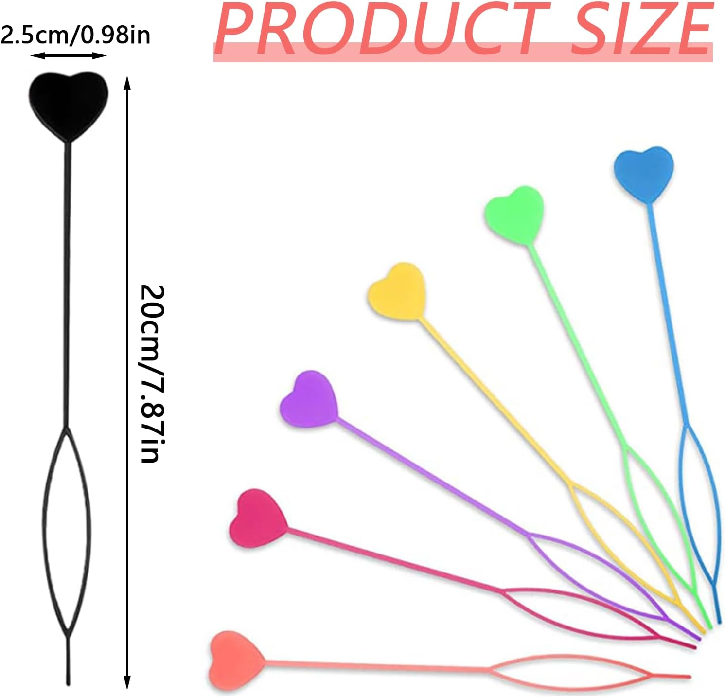 7 Pcs Hair Braid Tool Plastic Quick Beader Tool Hair Beader Tool Ponytail Maker Styling Tool Hair Styling Accessories for Hair Braid Hair Styling Accessories (Colorful) image number 6