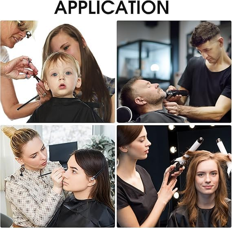 ​Black Makeup Cape Short Barber Cape, Waterproof Nylon Salon Hair Cutting Cape, Makeup Artist Cape for Hair Dye image number 1