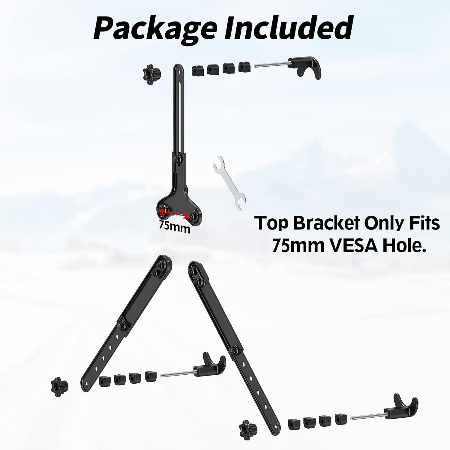MOUNTUP Universal VESA Mount Adapter Kit, Non-Vesa Monitor Mounting Adapter for 19 to 32 Inch Computer Screens,Vesa Bracket 75X75Mm/100X100Mm Compatible, Max Load 17.6Lbs, MU0045-AU image number 6