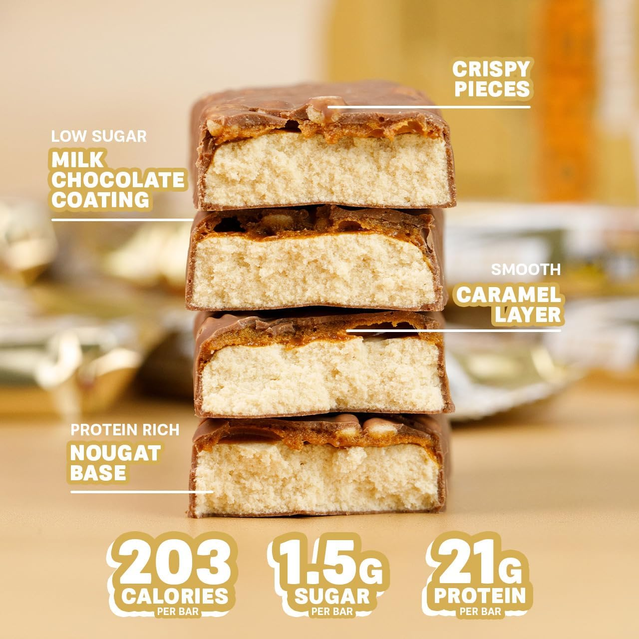 Grenade Carb Killa High Protein and Low Carb Bar, 12 X 60 G - Caramel Chaos image number 4