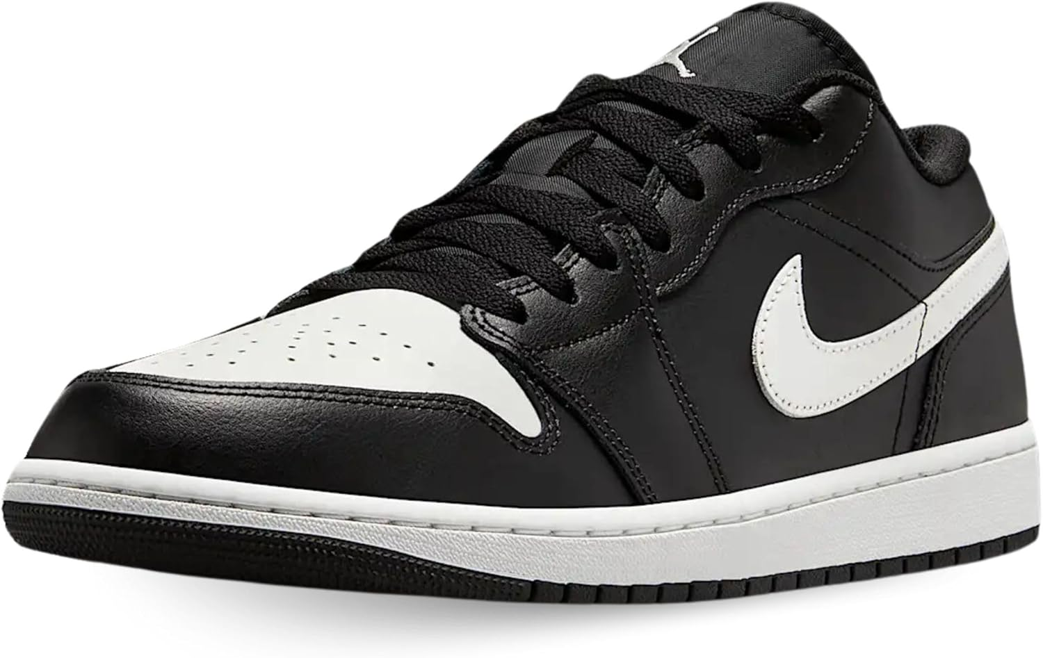 Air Jordan 1 Low Men'S Shoes (553558-043, Black/Summit White) image number 1