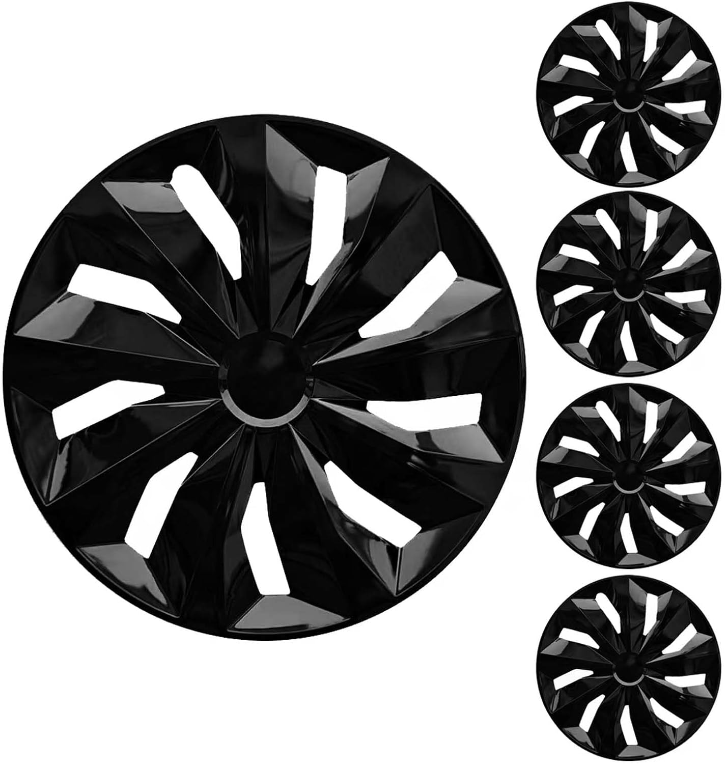 YOLOCKEY 4-Pack Hubcap Wheel Cover Replacement 16Inch Hub Caps Universal Wheel Rim Cover ABS Material Exterior Accessories for Car Trunk SUV image number 4