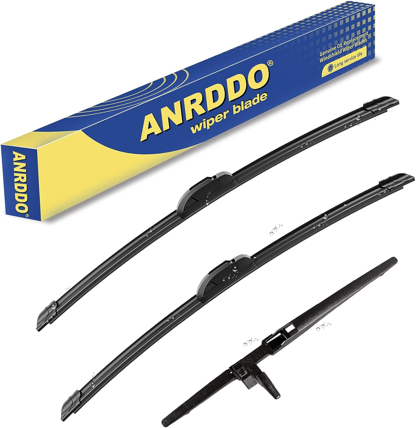 3 Wipers Factory Replacement for 2014 2015 2016 2017 2018 2019 2020 2021 Jeep Cherokee Original Equipment Windshield Wiper Blades Set 26"+18"+14" (Set of 3) image number 3