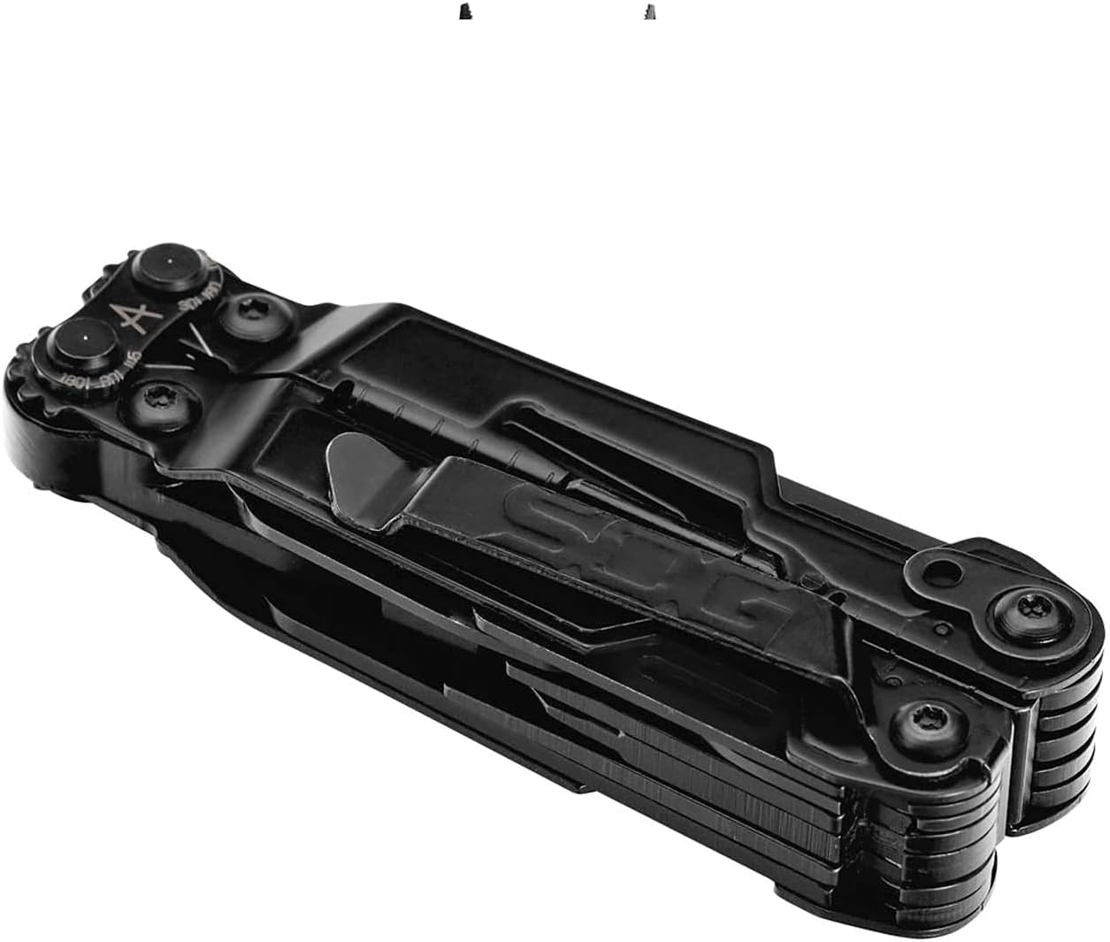 SOG Powerpint Mini Multi-Tool-Utility Tool with Compound Leverage Smooth Open, 18 Lightweight Specialty Tools, Stainless Steel Blade-Black (PP1002-CP)