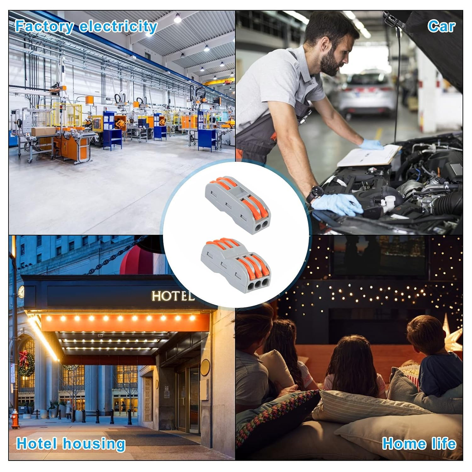 BEANPRECOY 30Pcs Compact Wire Conductor Connector Terminal Block Aigreat Lever Nut Assortment Conductor Wire Connectors Circuit Inline Splices Electrical Butt Terminal Connectors for 28-12 AWG PCT-2-3 image number 6