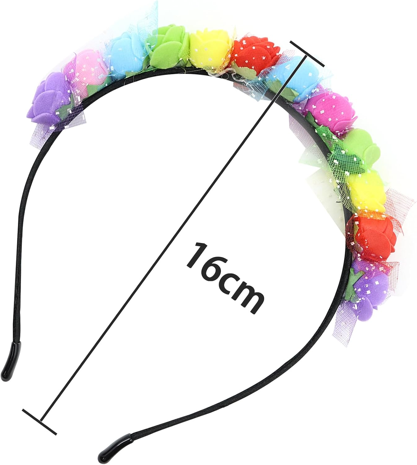 CENPEK 2Pcs Flower Crown Rose Headband Hair Accessories Floral Wedding Crown Rose Crown Hair Ring Hair Accessories Suitable for Festival Wedding Party Birthday Daily Wear image number 6