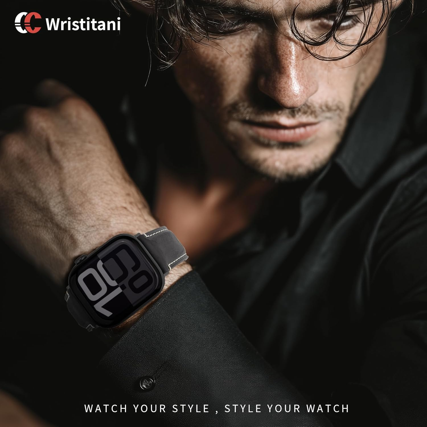 Wristitani Leather Band Compatible with Apple Watch Straps 49Mm 46Mm 45Mm 44Mm 42Mm 41Mm 40Mm for Men, Genuine Leather Replacement Band for Iwatch Ultra3/2/1 SE3/2/1 Series 11 10 9 8 7 6 5 4 image number 6