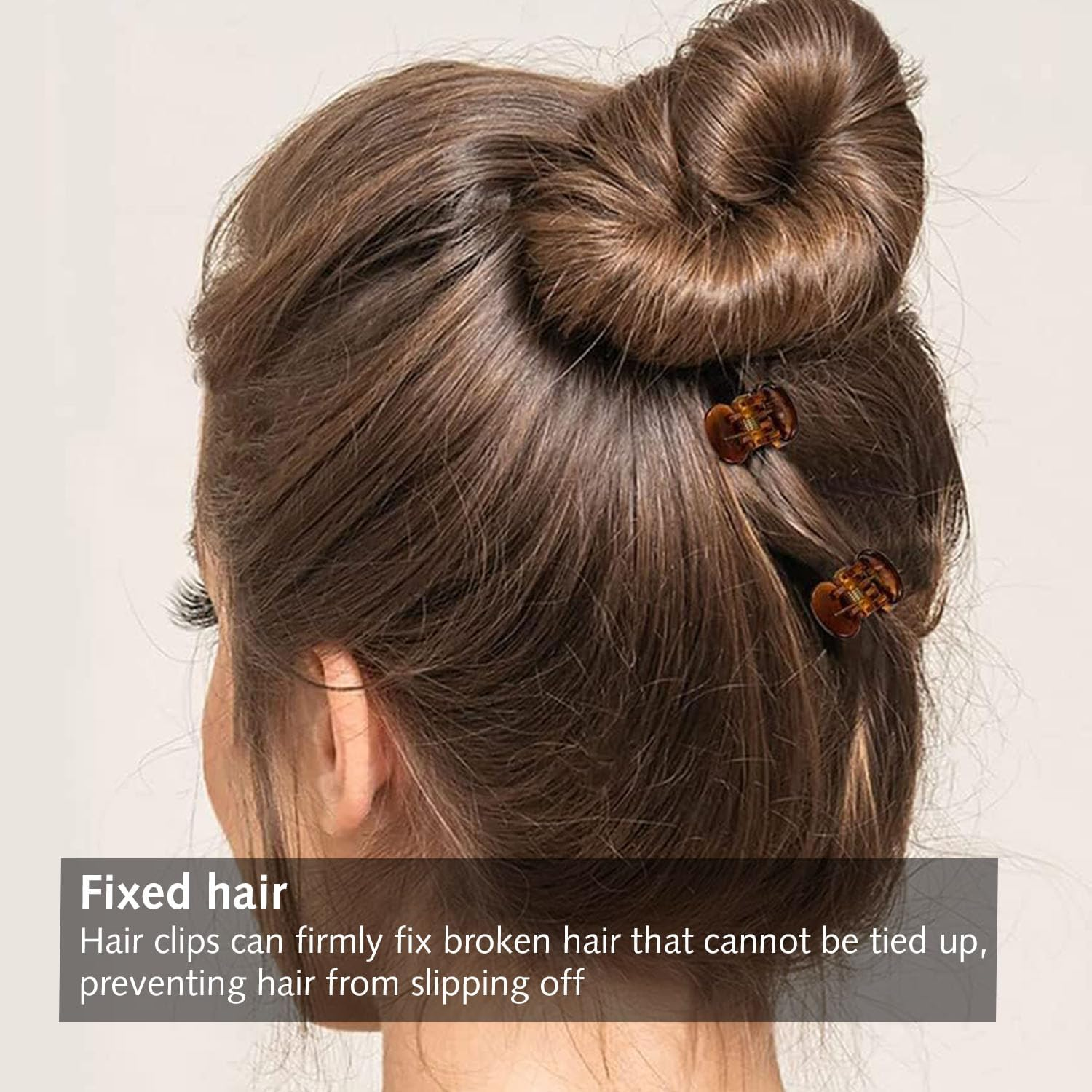 Set of 30 Small Hair Clips, Mini Hair Clips, Plastic Hair Clips and Clips Hair Accessories for Girls and Women (Black, Brown and Transparent) image number 5