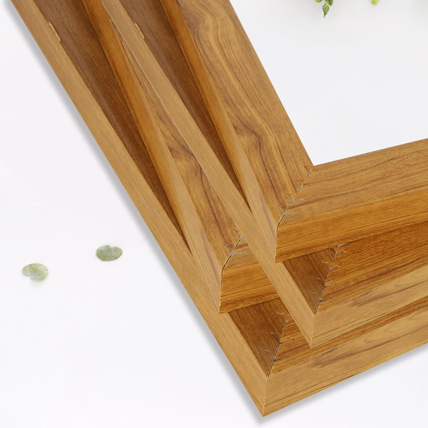 LDHHYH 2 Pack Floater Frame for 12X16 Inch Canvas Painting, Solid Floating Frame for 0.6&rdquo; Deep Canvas, Wall Art Painting Frame for Living Room Bedroom Office - Walnut image number 6