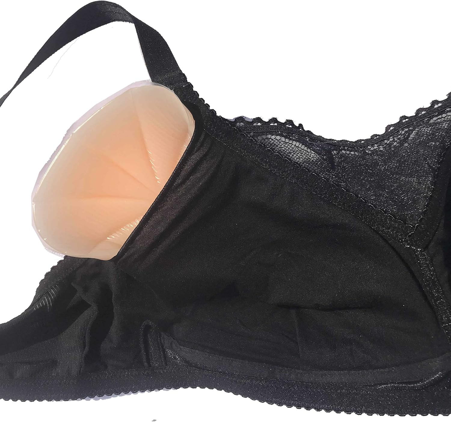 BIMEI Mastectomy Bra Pocket Bra for Silicone Breast Forms Comfortable Underwear Wire-Free Bra Lightly Padded Molded Cups8909Li image number 4